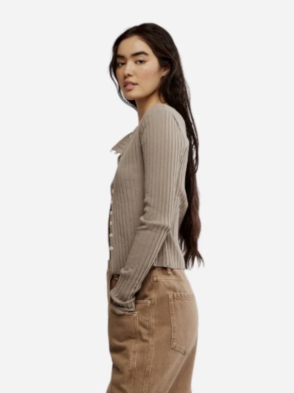 NWT FREE PEOPLE TILLY COLOR IS FALLEN ROCK SHIRT SIZE SMALL!! - Picture 2 of 6